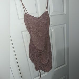 pink glittery homecoming dress